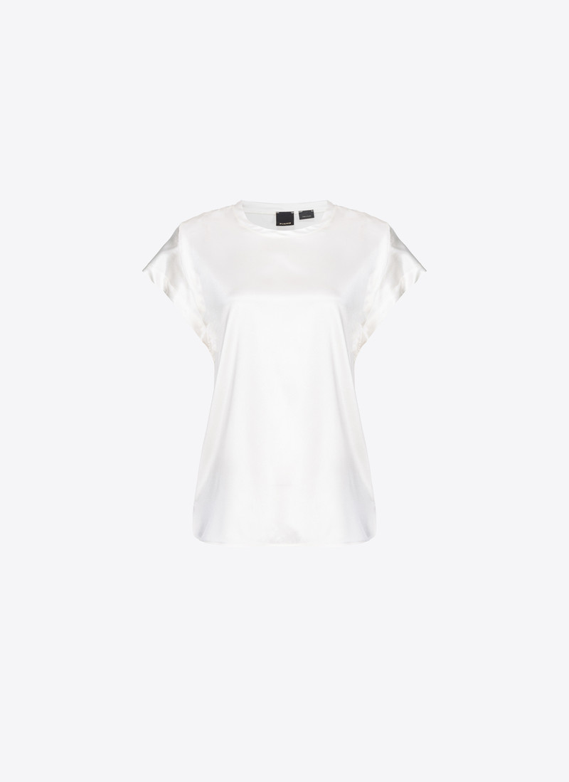 STRETCH SATIN BLOUSE - 1