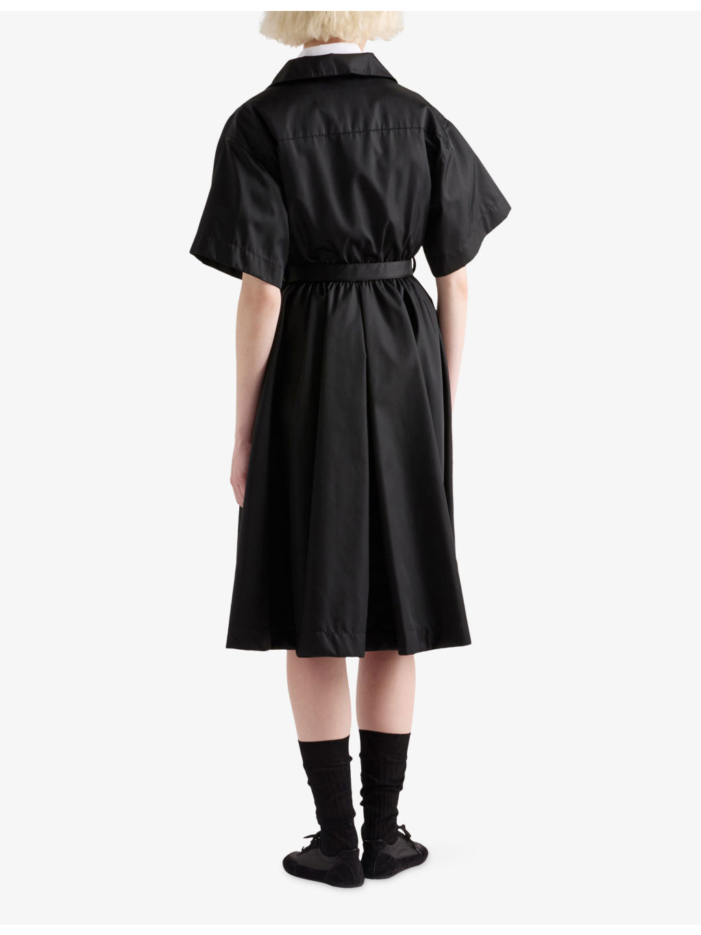 Re-Nylon Short-Sleeved Woven Midi Dress - 4