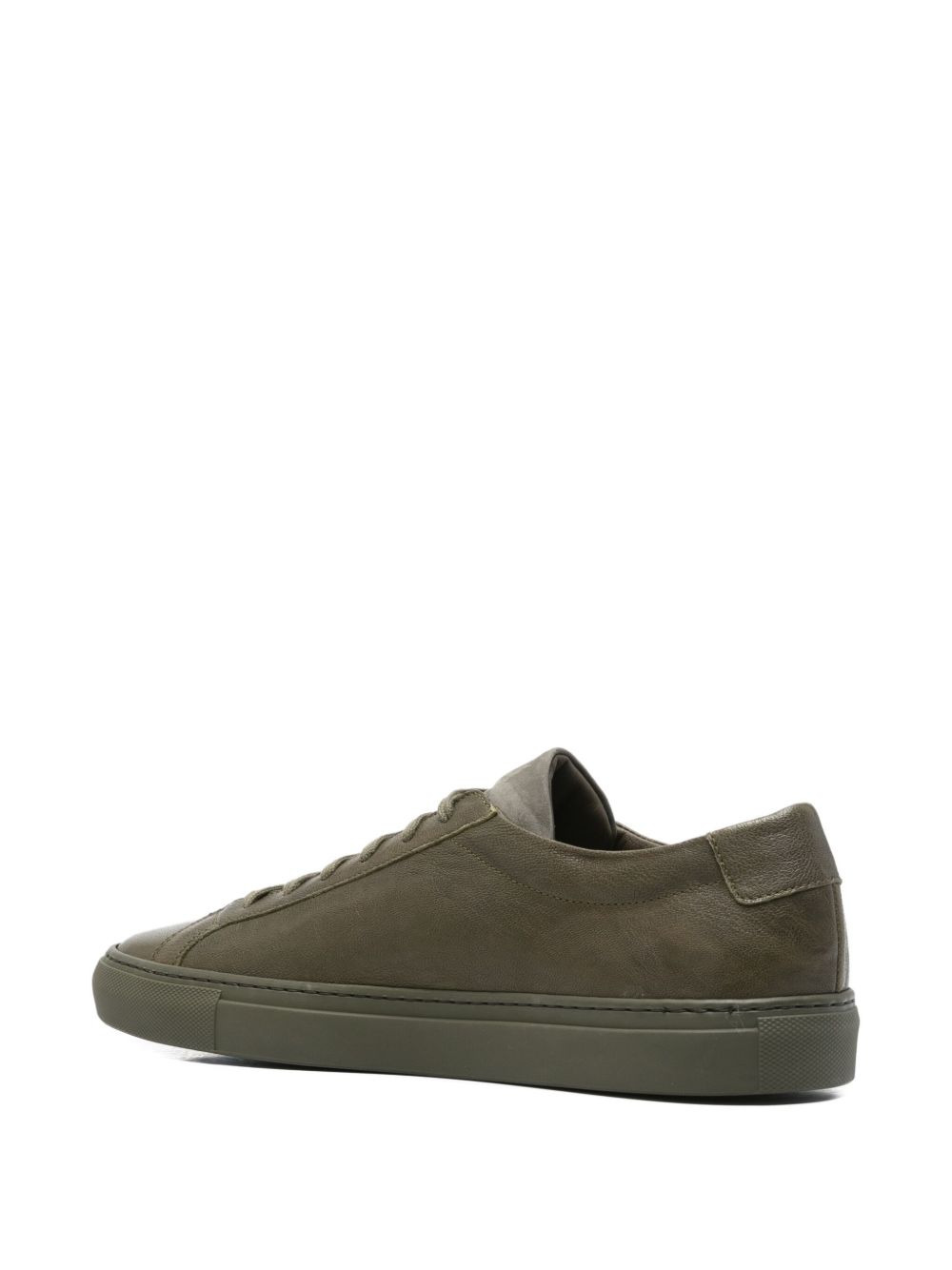 leather lace-up sneakers - 3