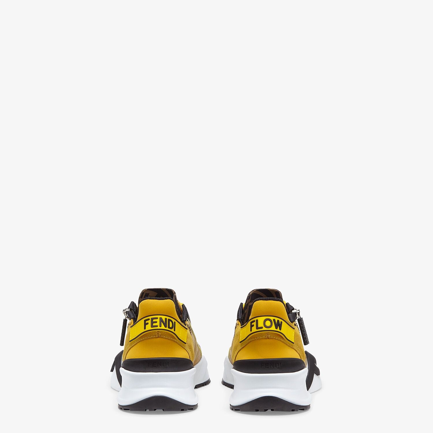 Low-tops in yellow nylon and suede - 3