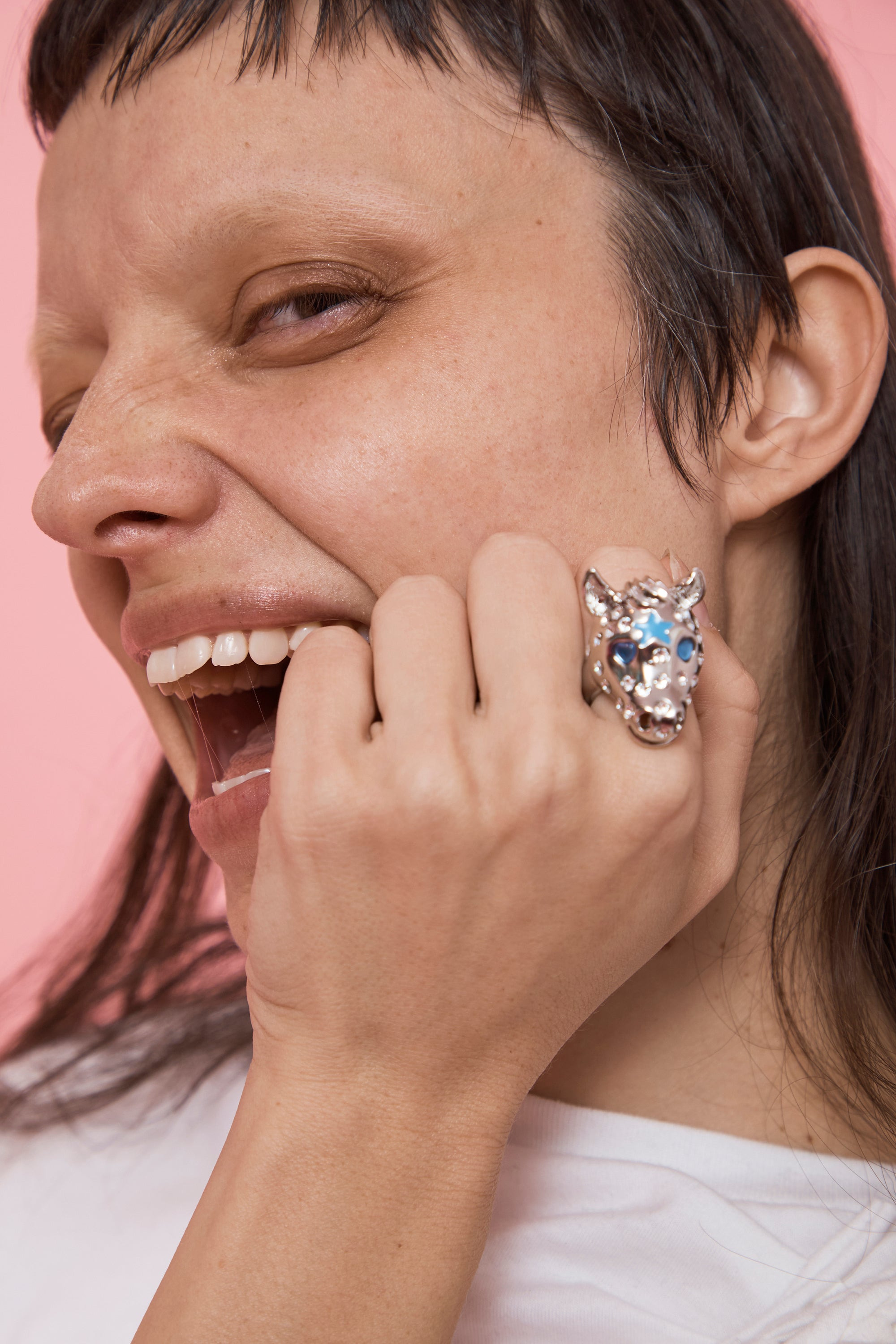 SILVER SKY FRECKLES BABY PONY RING - 3
