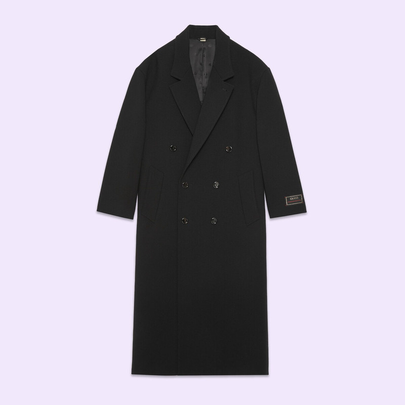 Double-breasted wool coat 1