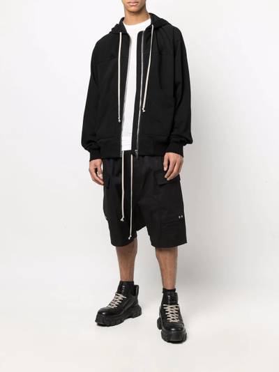 Rick Owens drawstring-hooded cardigan outlook