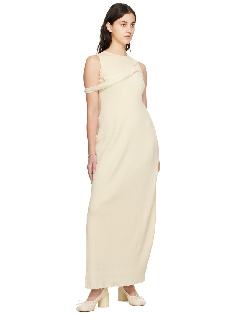 MM6 Maison Margiela Beige Layered Maxi Dress outlook