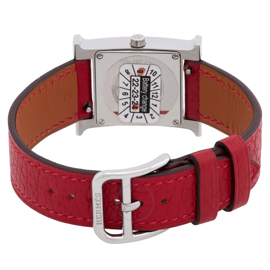 Hermes H Hour Quartz White Dial Watch 040891WW00 - 3
