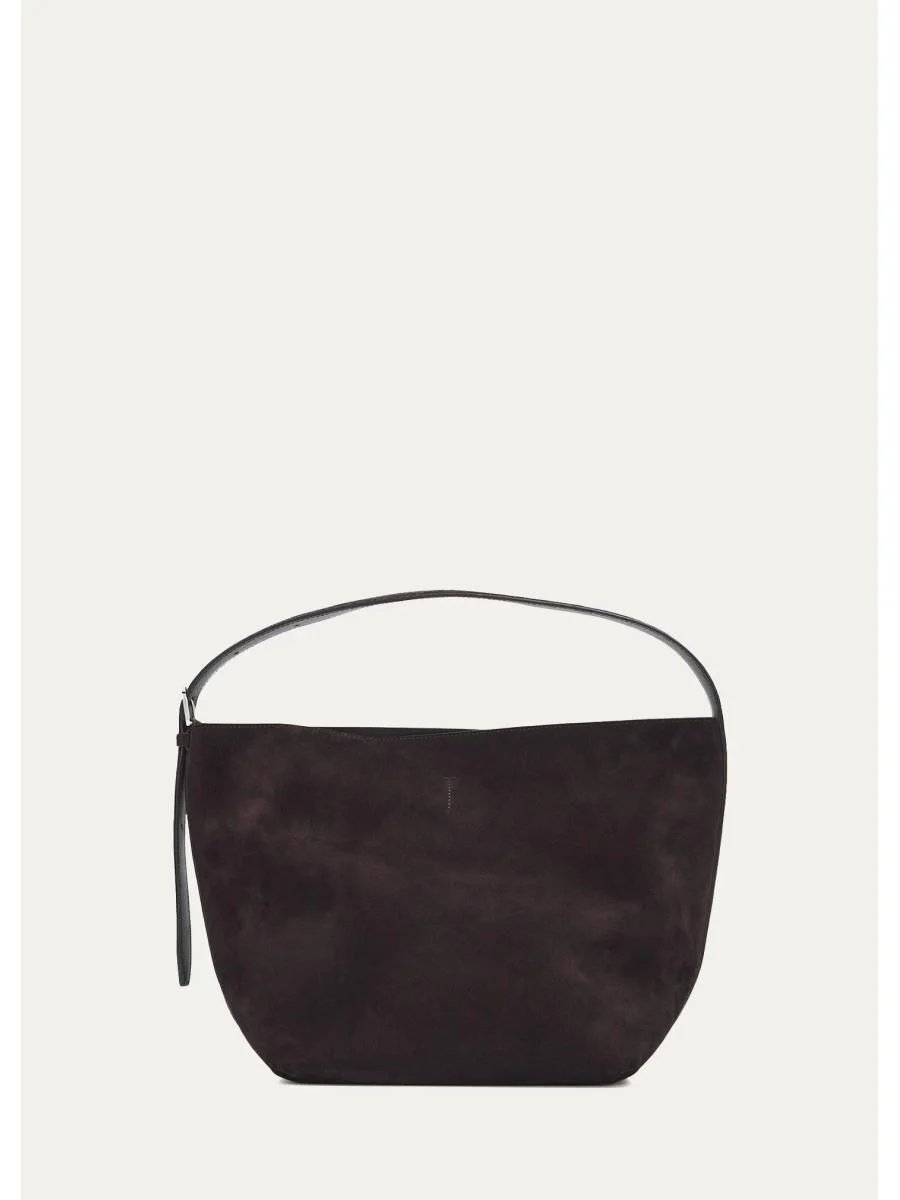 Medium Belted Suede Tote Bag - 1