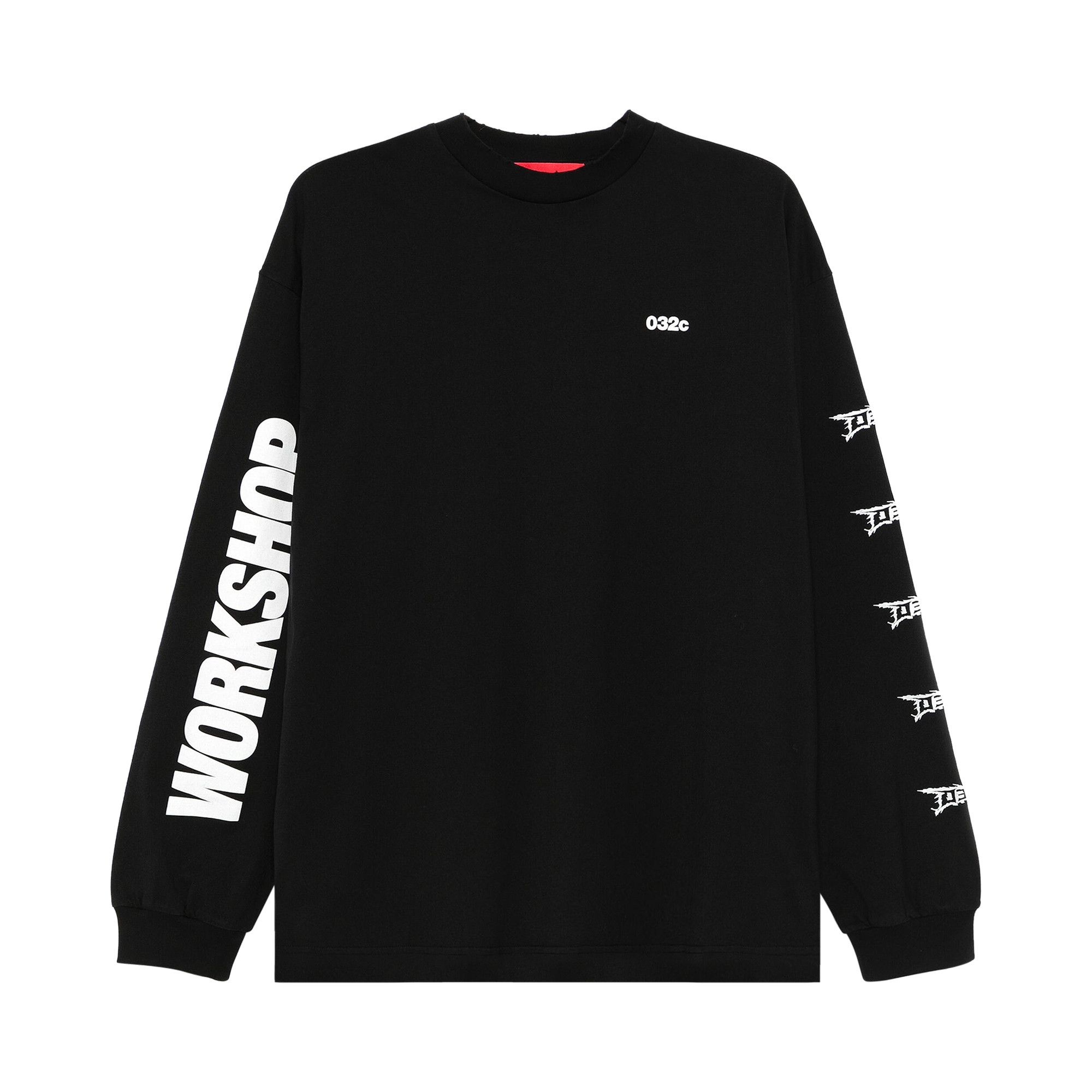 032C Nerve Shatter Boxy Long-Sleeve 'Faded Black' - 1