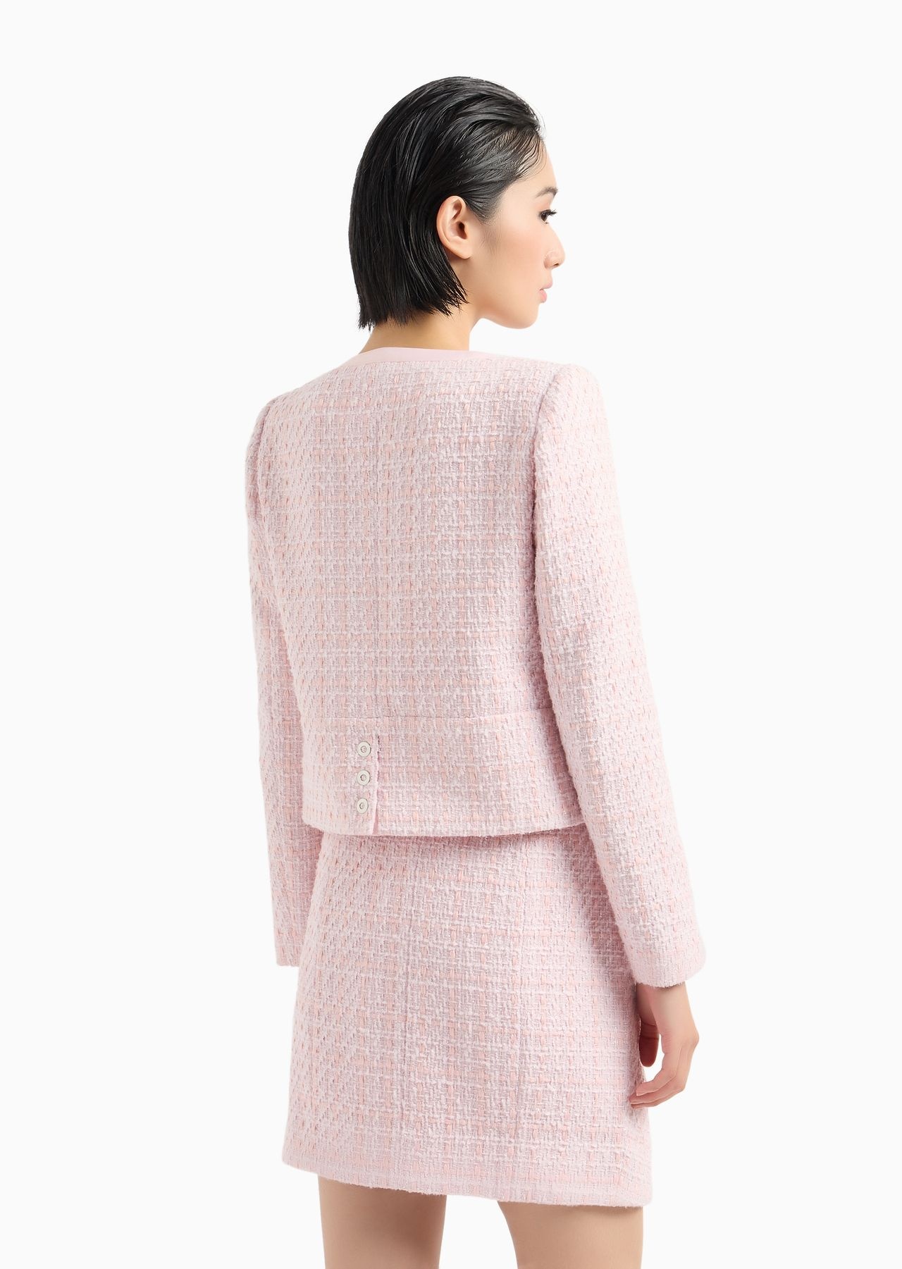 Lurex tweed single-breasted jacket - 3