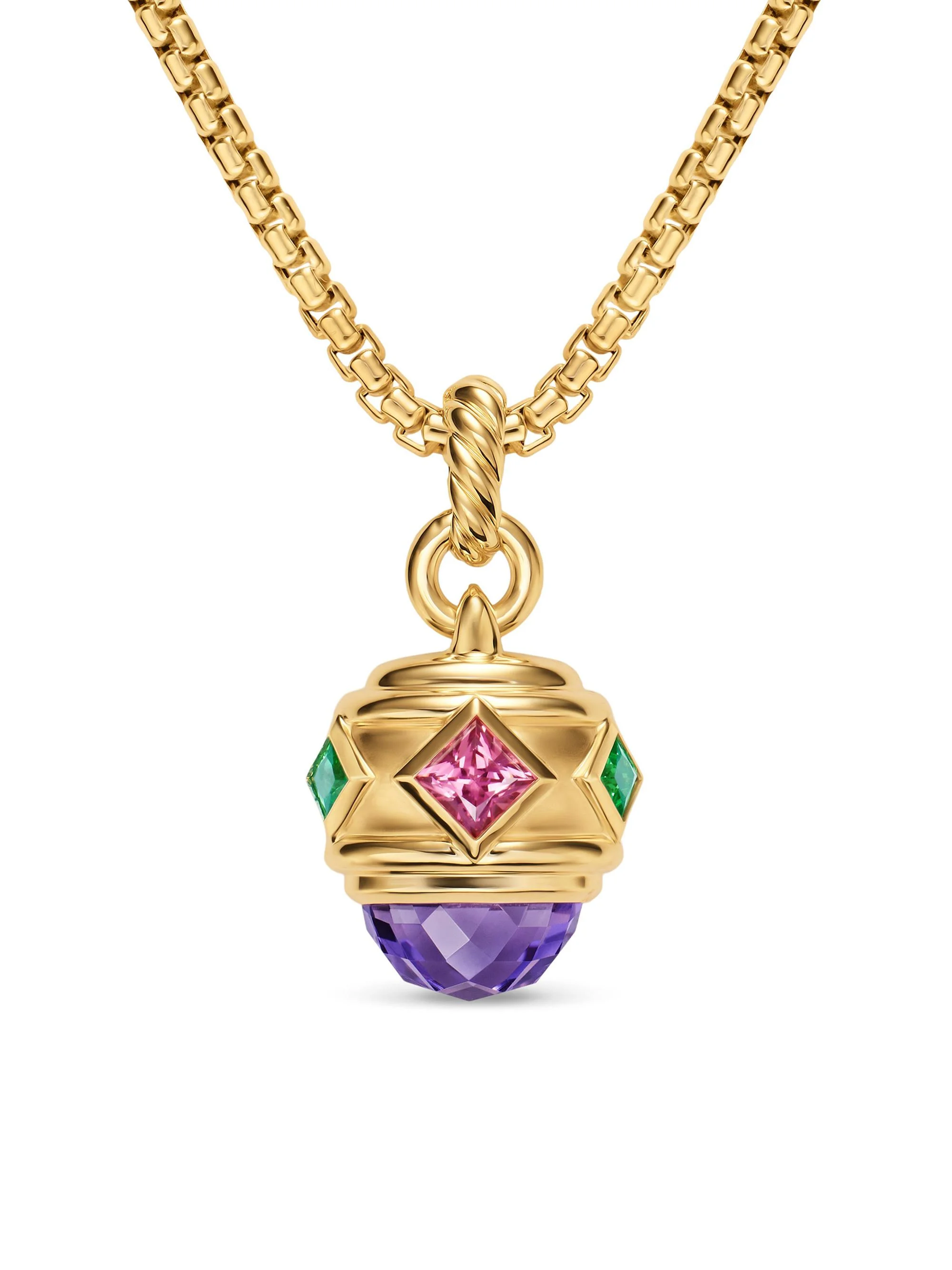 Women's Renaissance Amulet in 18K Yellow Gold - Amethyst - 1