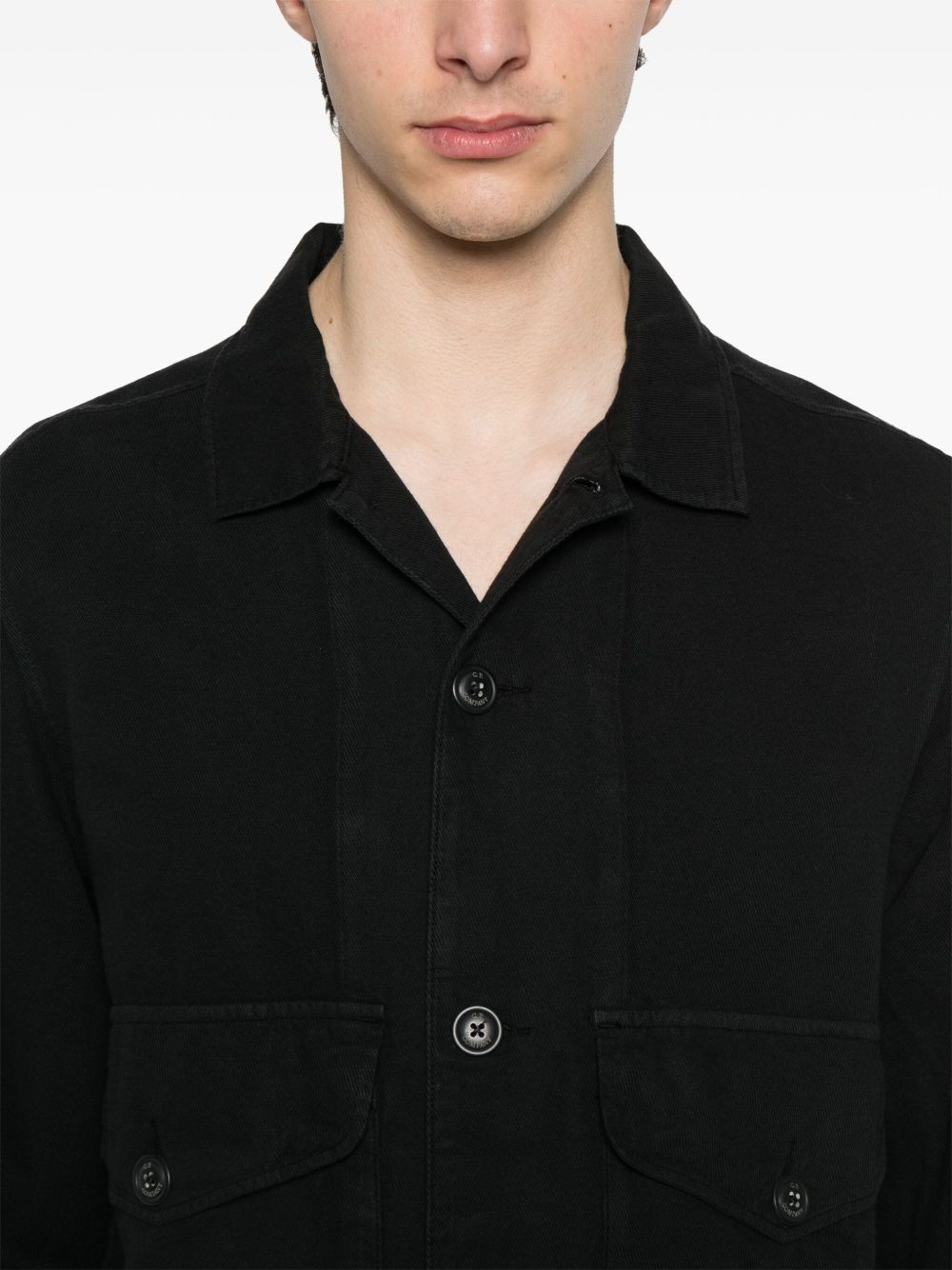 logo-embroidered shirt - 5