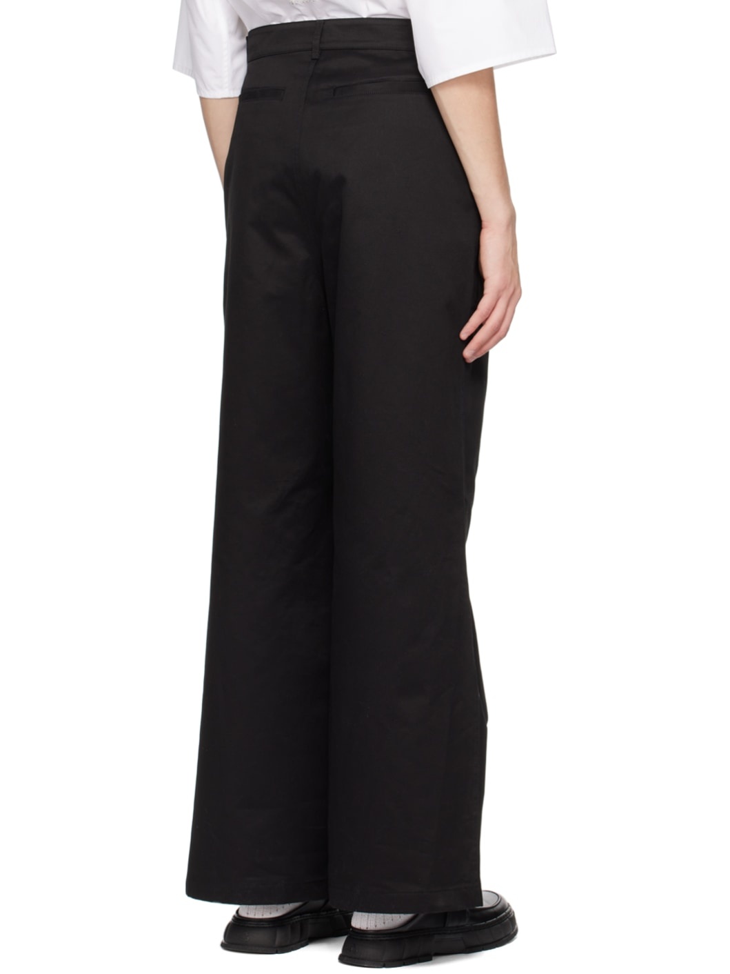 Black Embroidered Trousers - 3