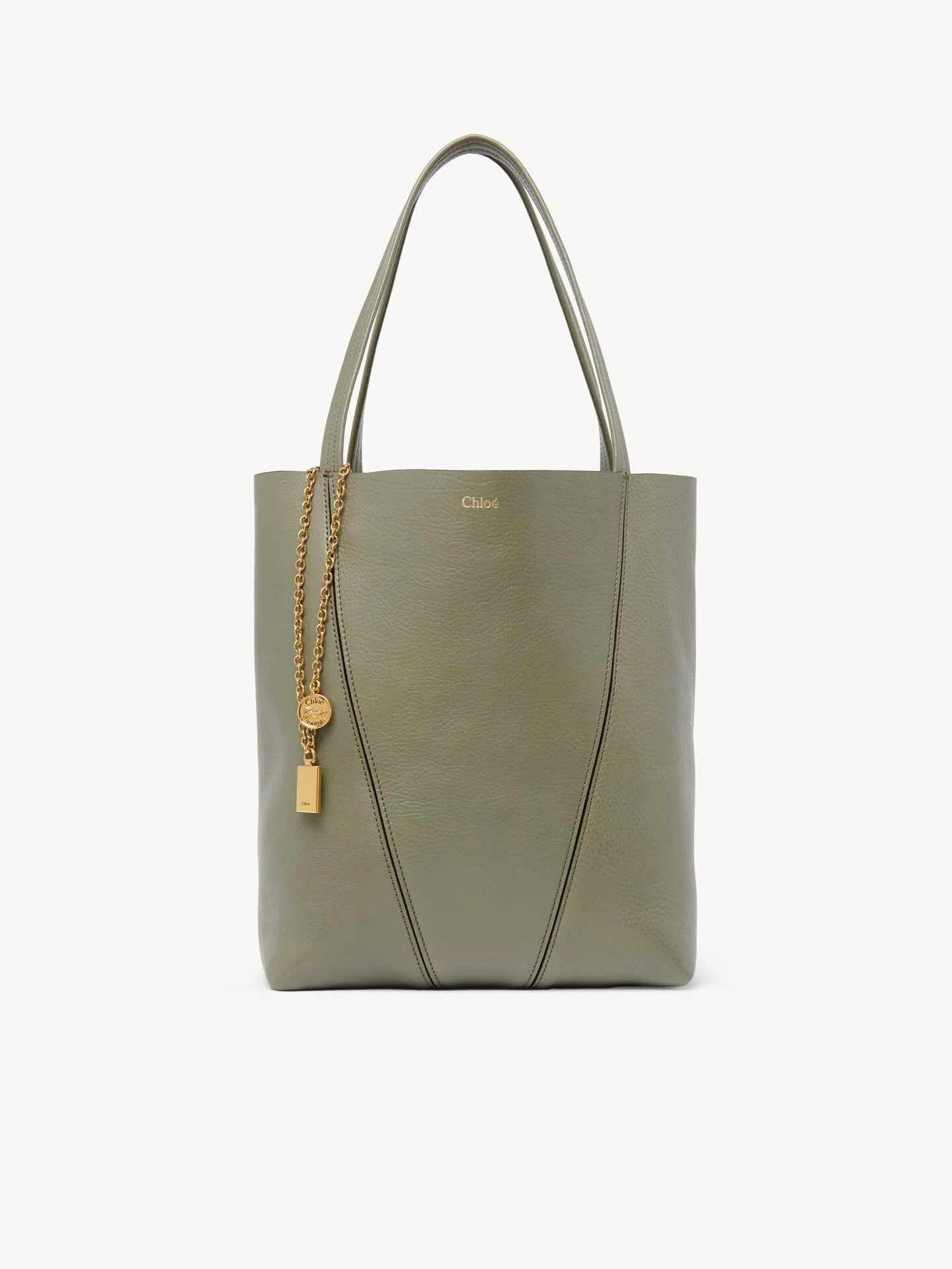 CHLOÉ SPIN TOTE BAG IN GRAINED LEATHER - 1