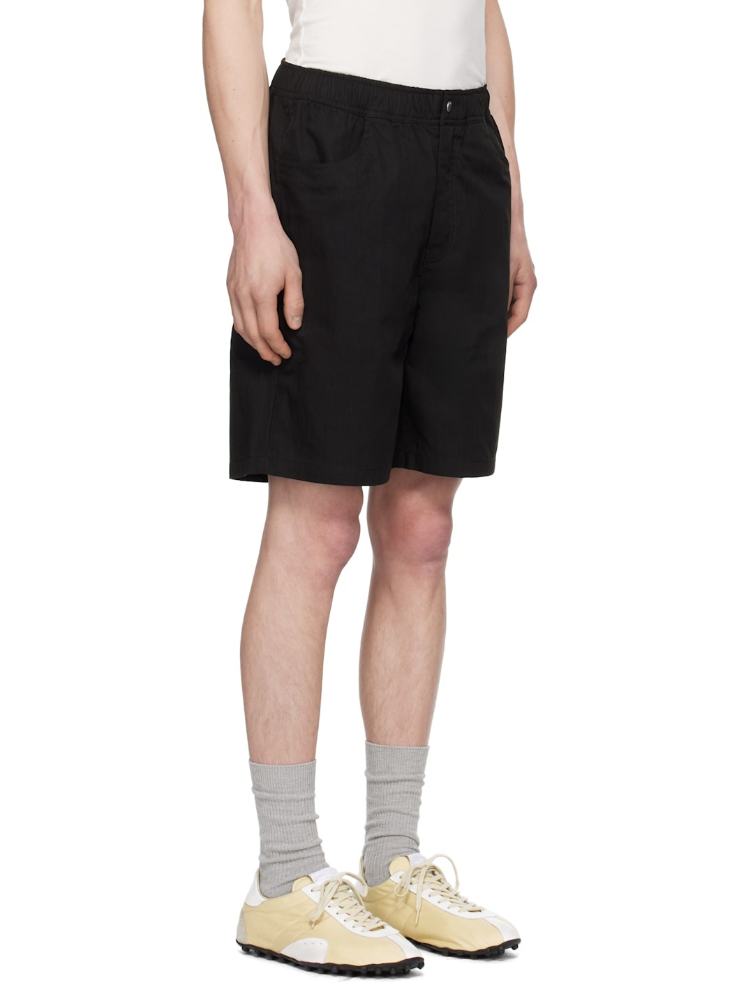 Black Ragnar Fine Broken Twill Shorts - 2