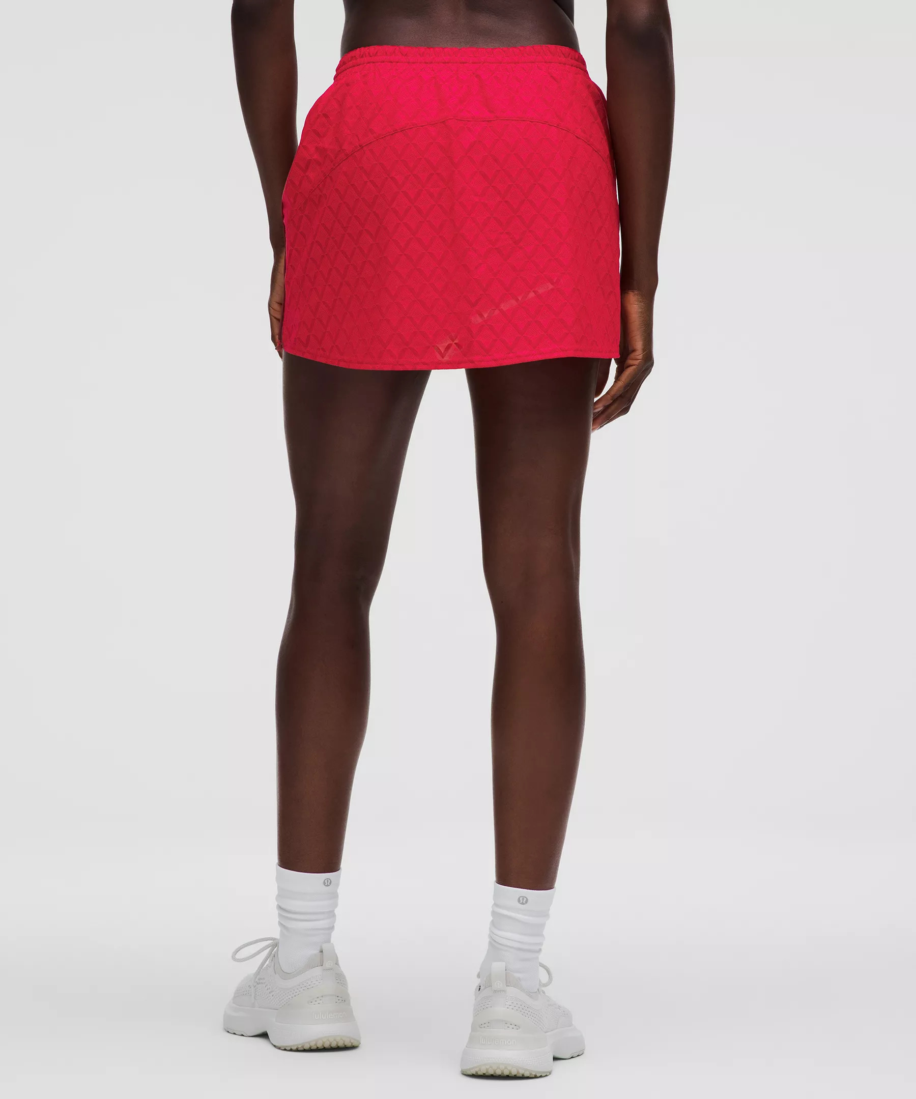 Textured Mesh High-Rise Tennis Skirt - 3