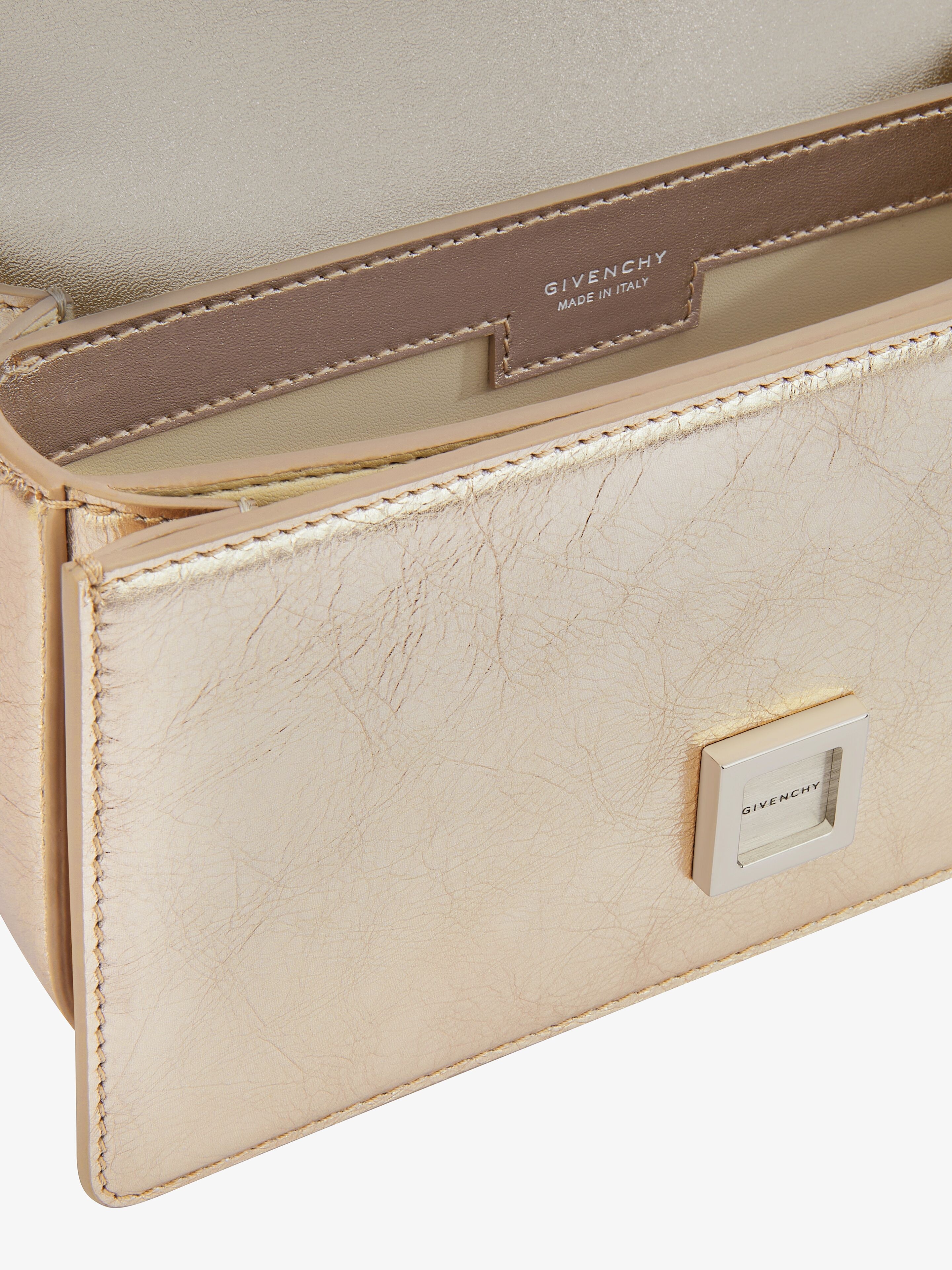 SMALL 4G BAG IN LAMINATED LEATHER WITH CHAIN - 5