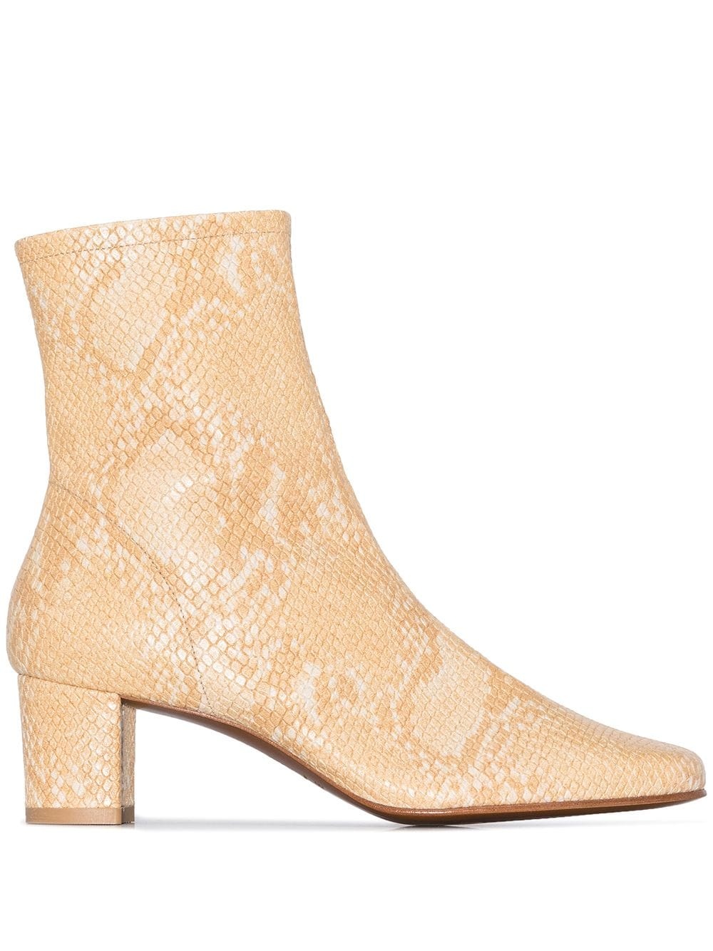 Sofia 50mm snake-effect ankle boots - 1