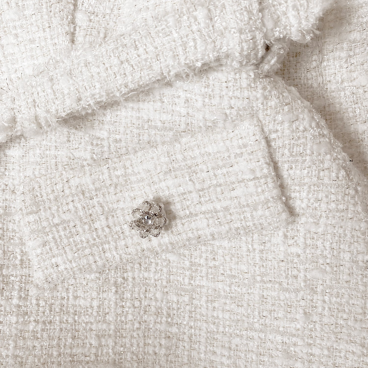 Cream Boucle Tailored Jacket - 5