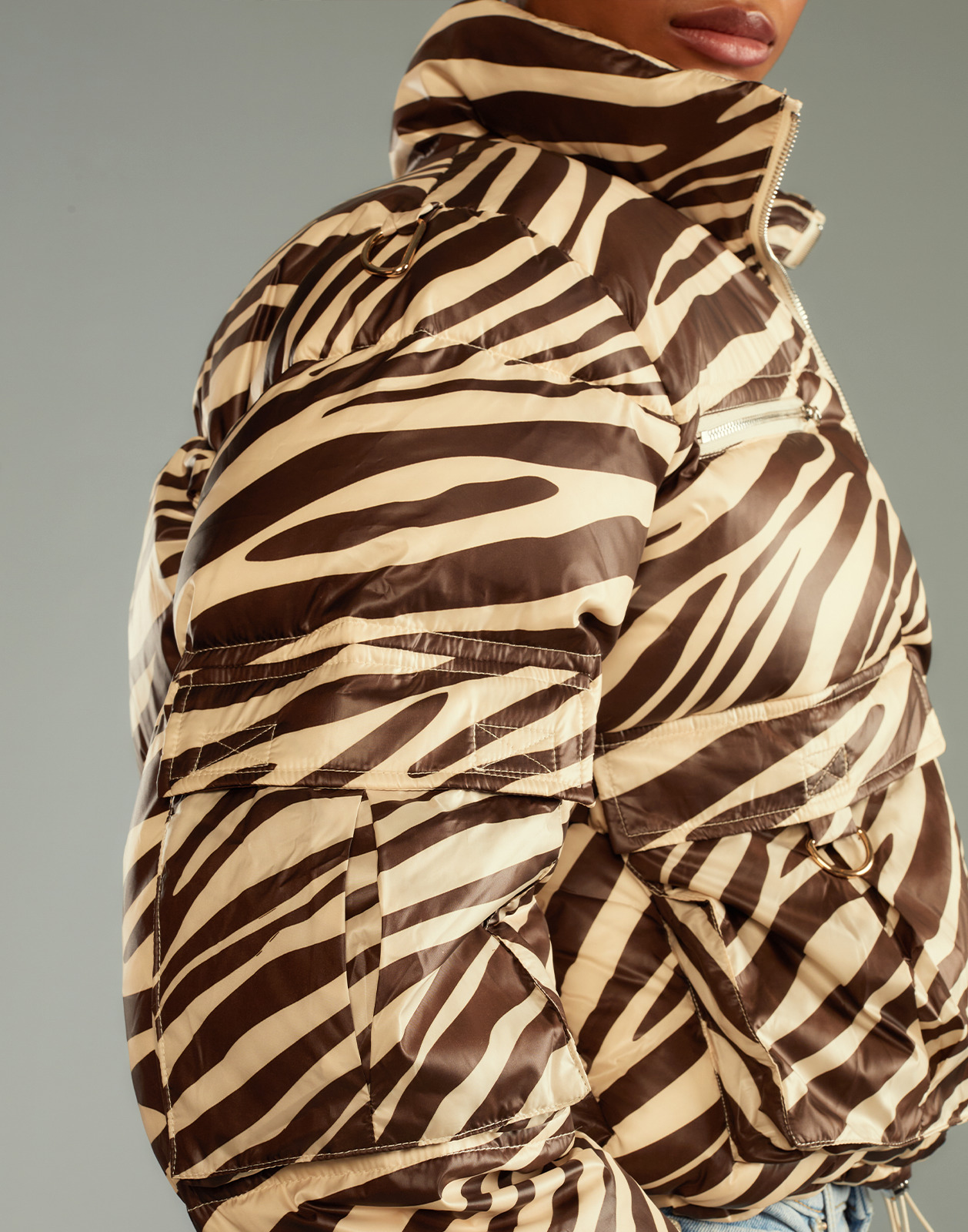 Zebra Down Puffer Jacket - 6