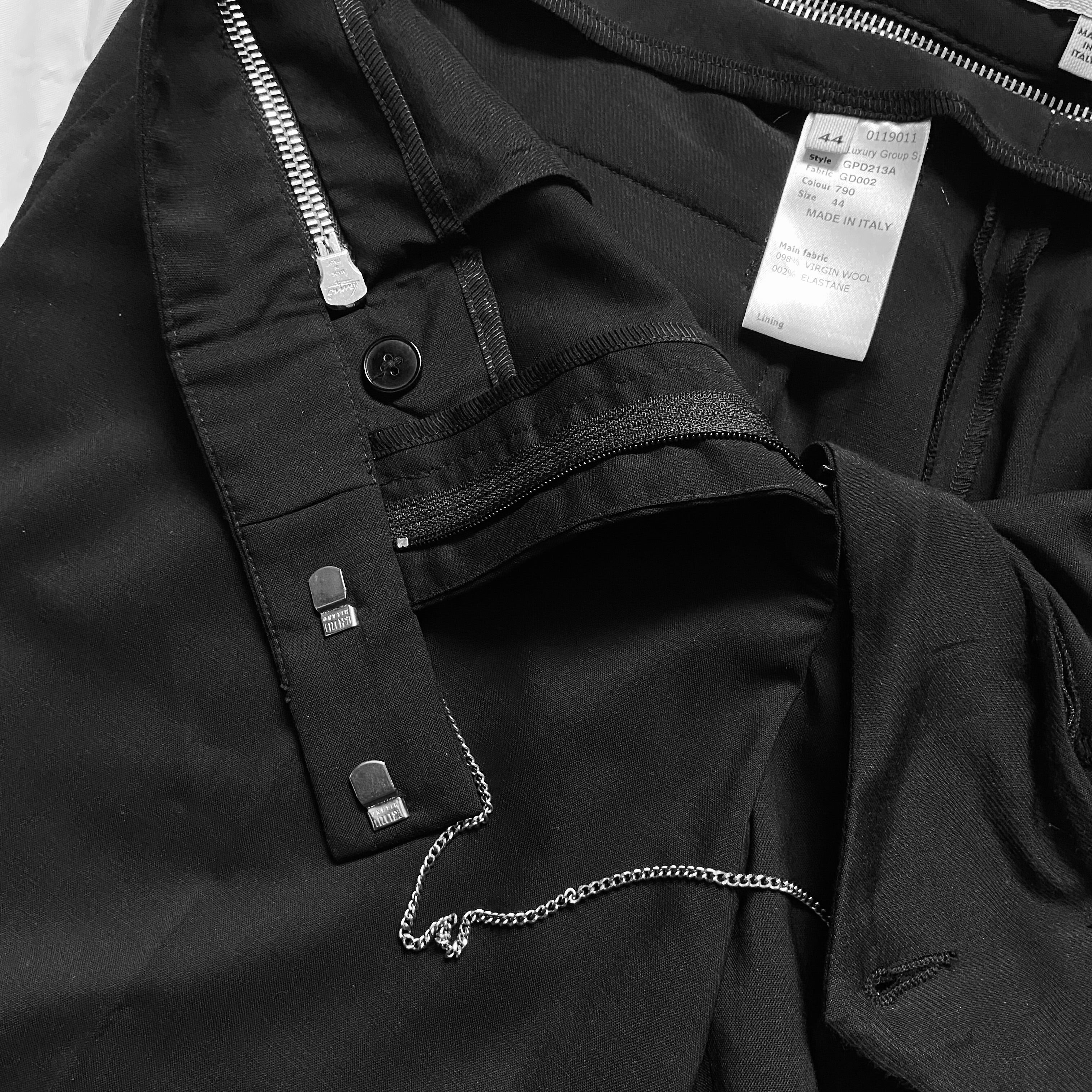 Jean paul gaultier bumster chain zipper pants  44 - 8