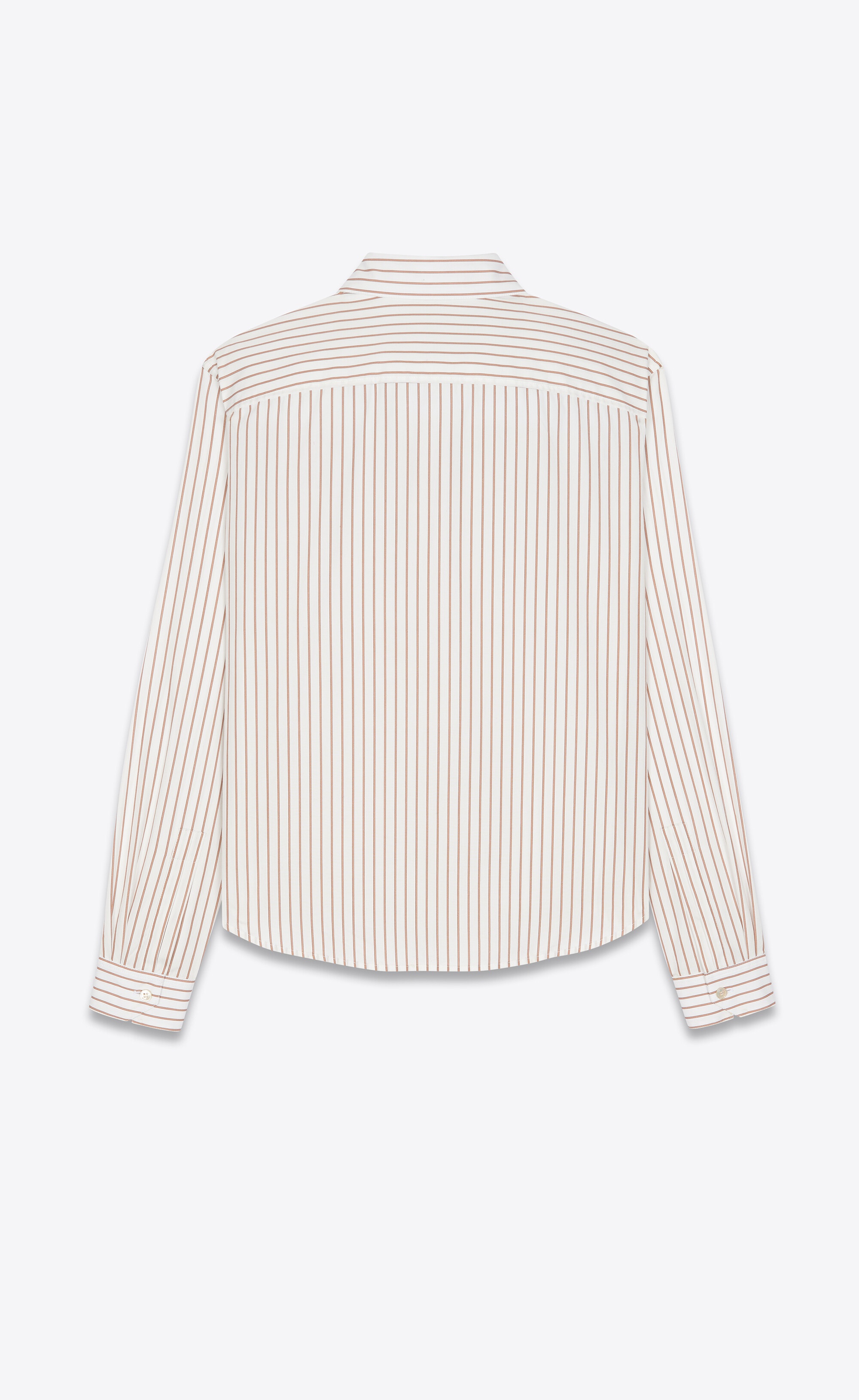 monogram shirt in striped cotton poplin - 2