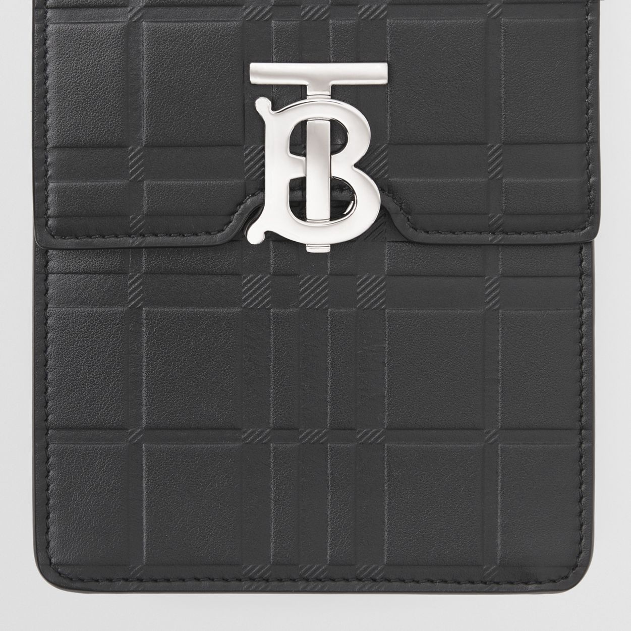Embossed Check Leather Robin Bag - 2