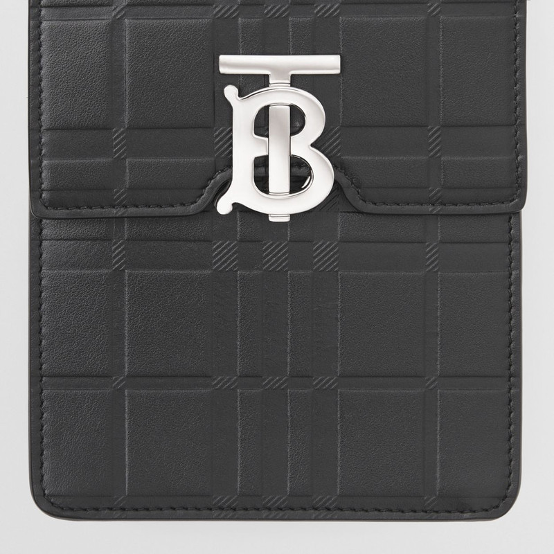 Embossed Check Leather Robin Bag 2