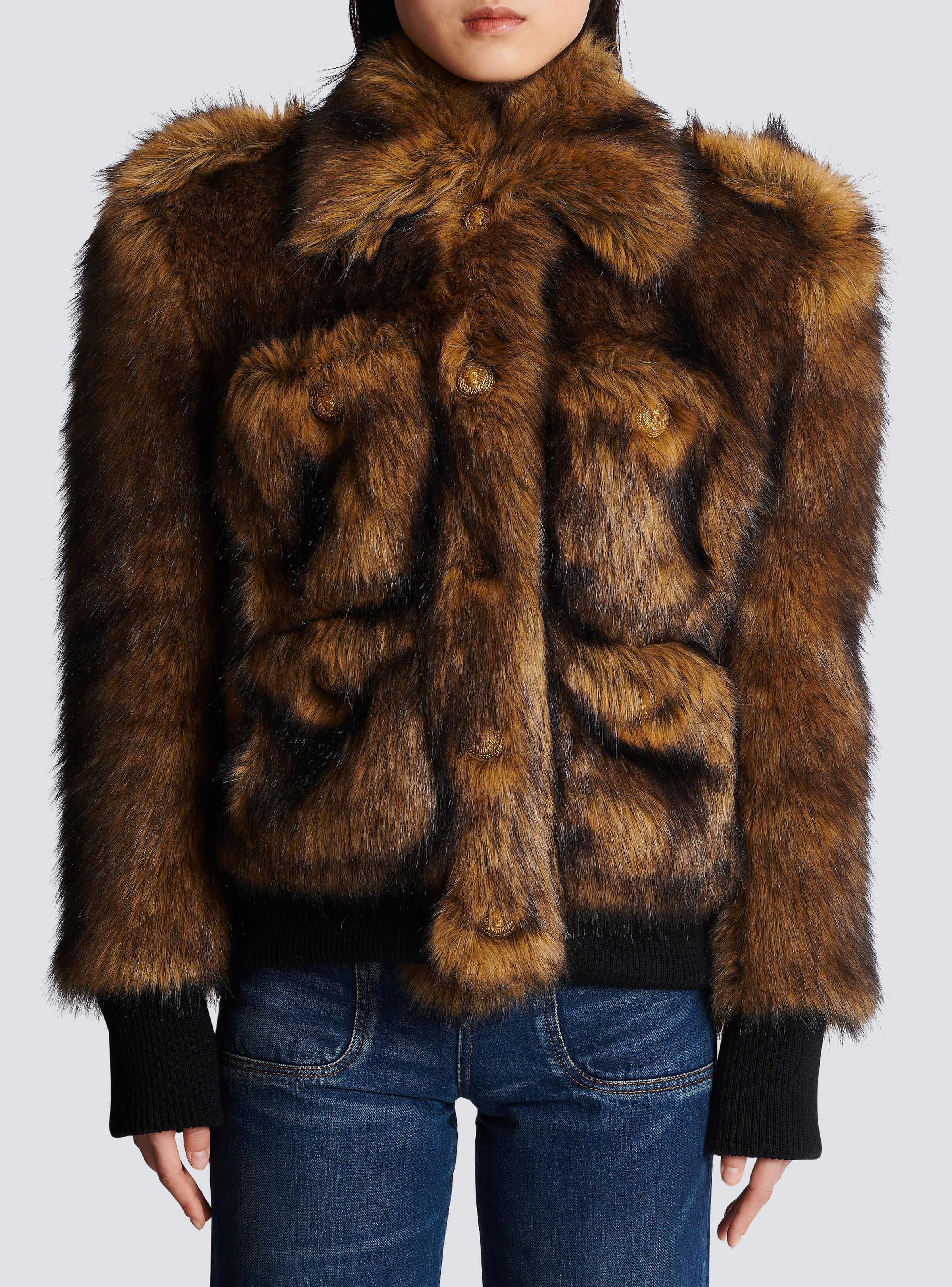 Faux fur jacket - 5