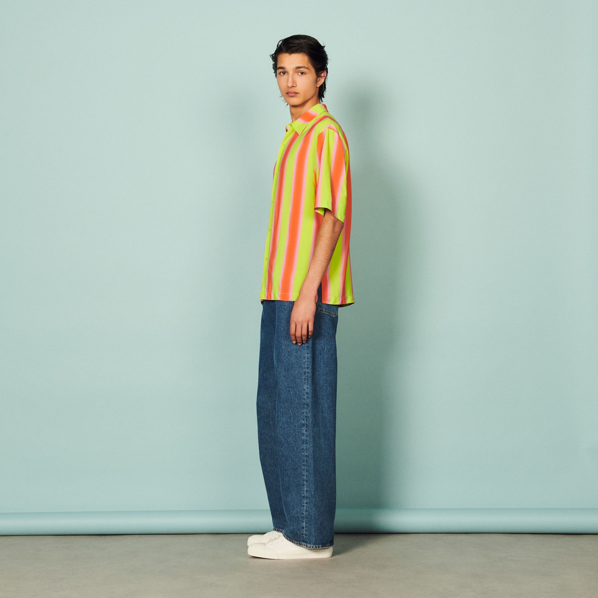 Striped flowing shirt - 4