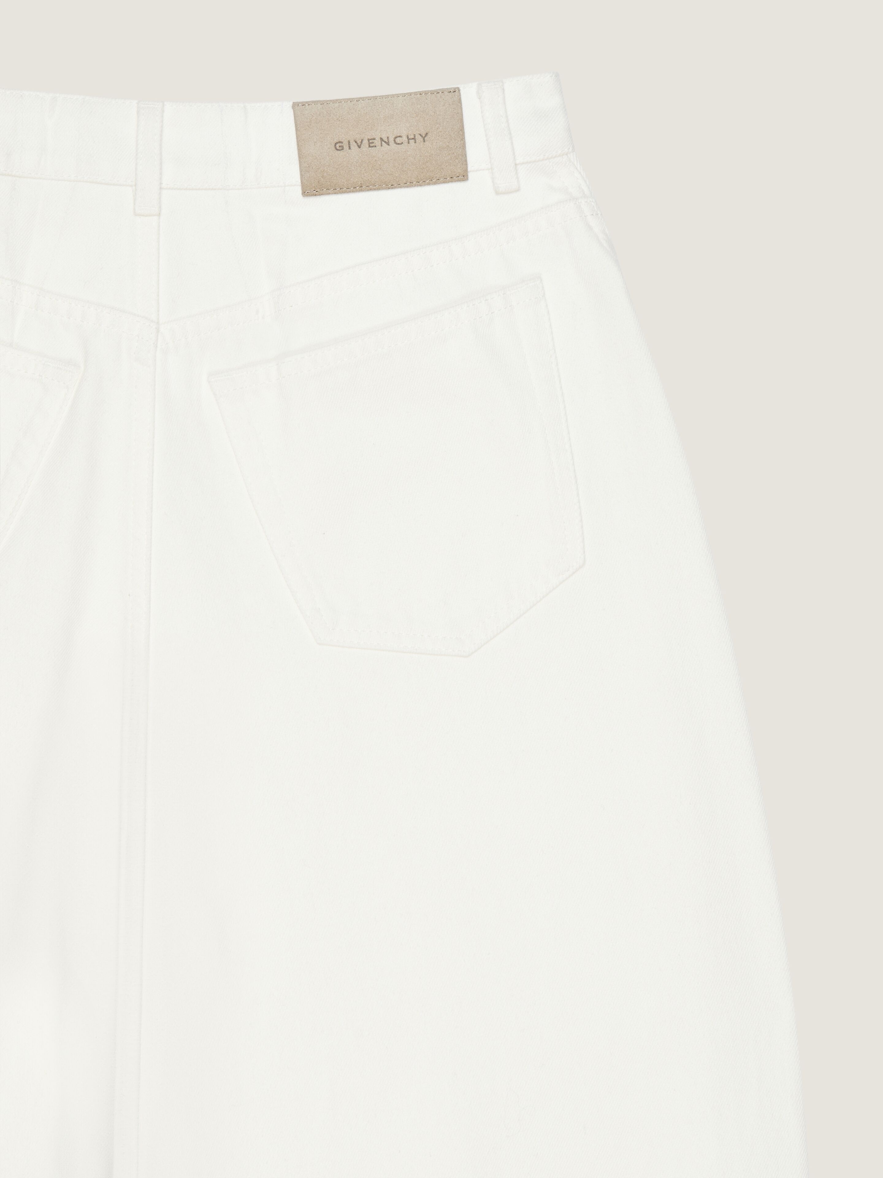 COCOON PANTS IN WHITE DENIM - 4
