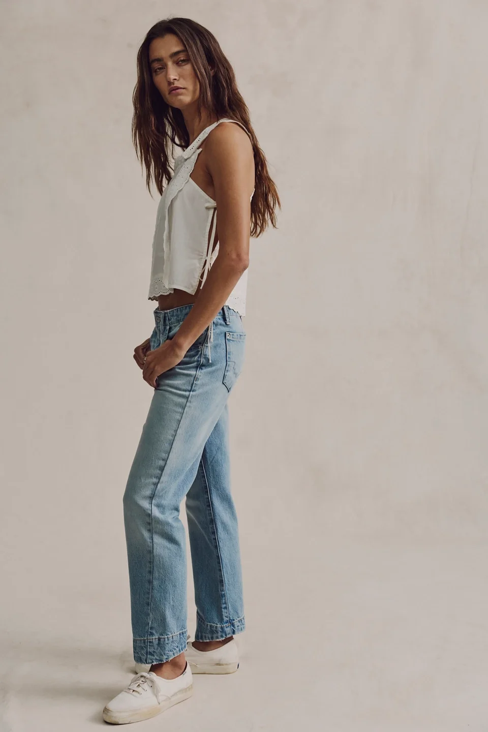 We The Free Leona Low-Rise Twisted Slim Jeans - 1