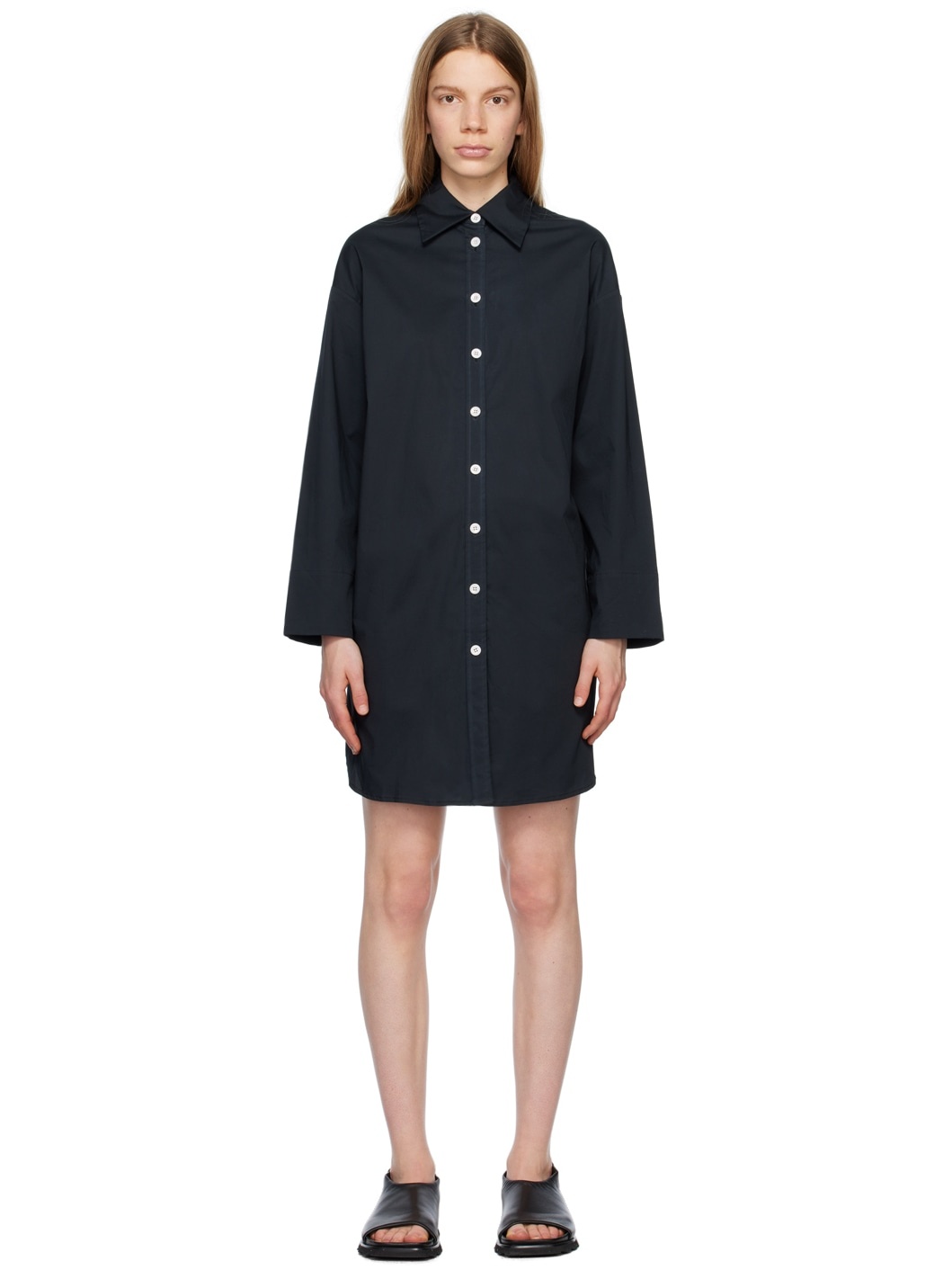 Black Proenza Schouler White Label Button Down Minidress - 1