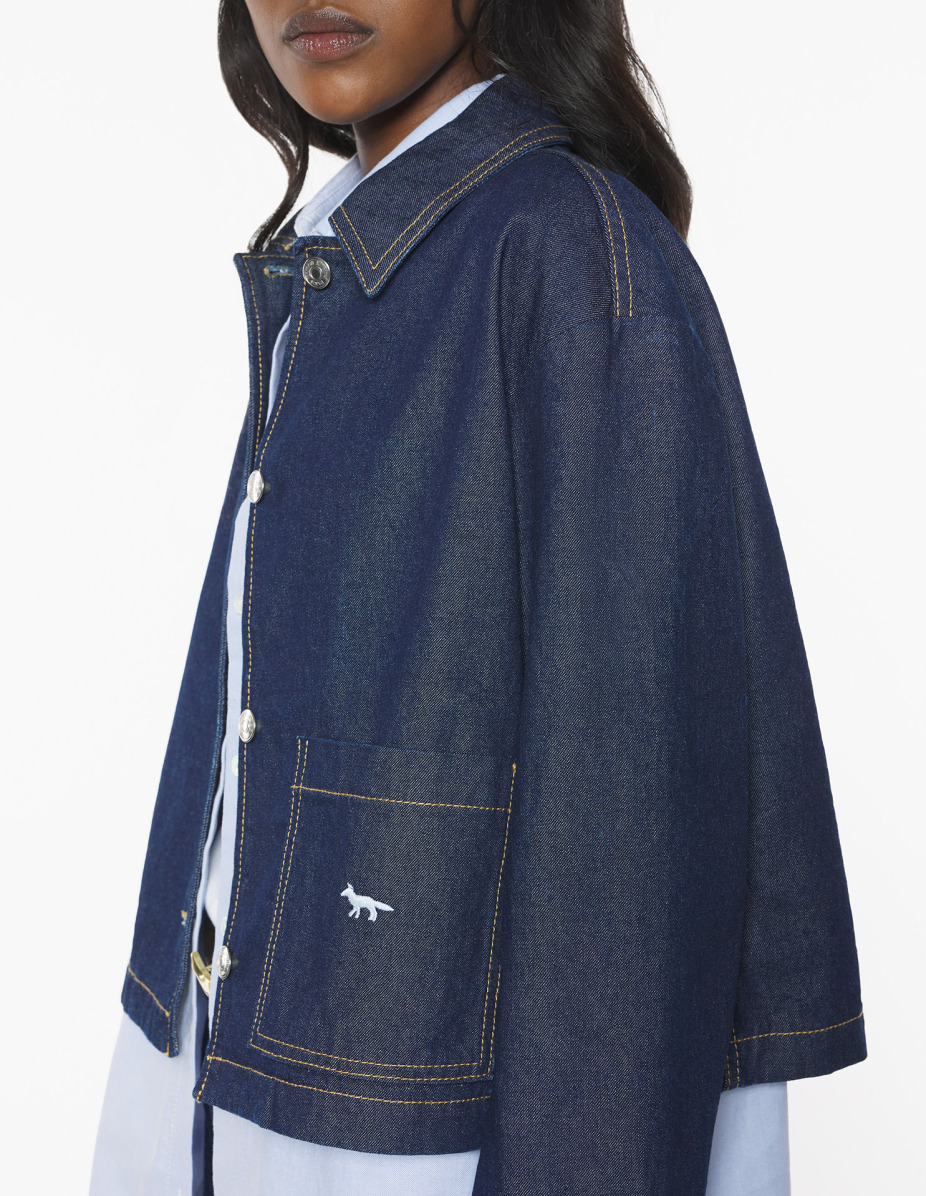 DENIM CROPPED JACKET - 4
