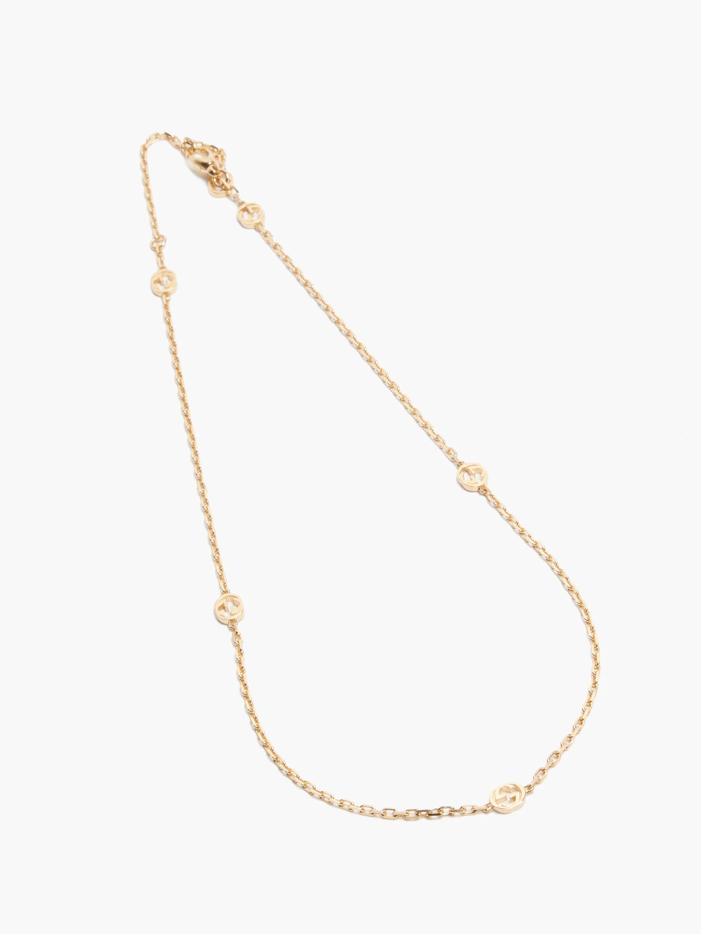 GG-logo 18kt gold chain necklace - 3