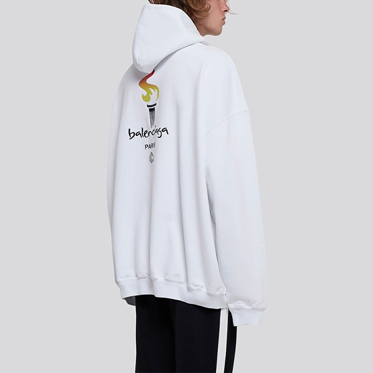 Balenciaga Unisex Logo Oversize Sweatshirt White 620973TIV459040 - 5