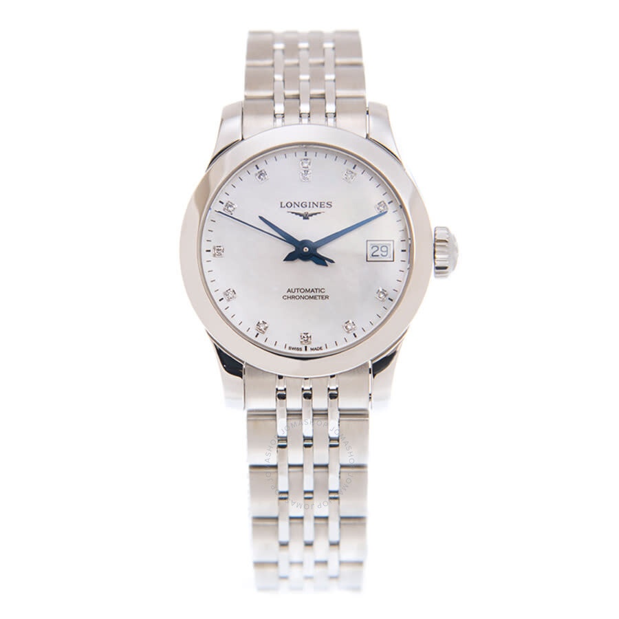 Longines Record Automatic Diamond Ladies Watch L23204876 - 3