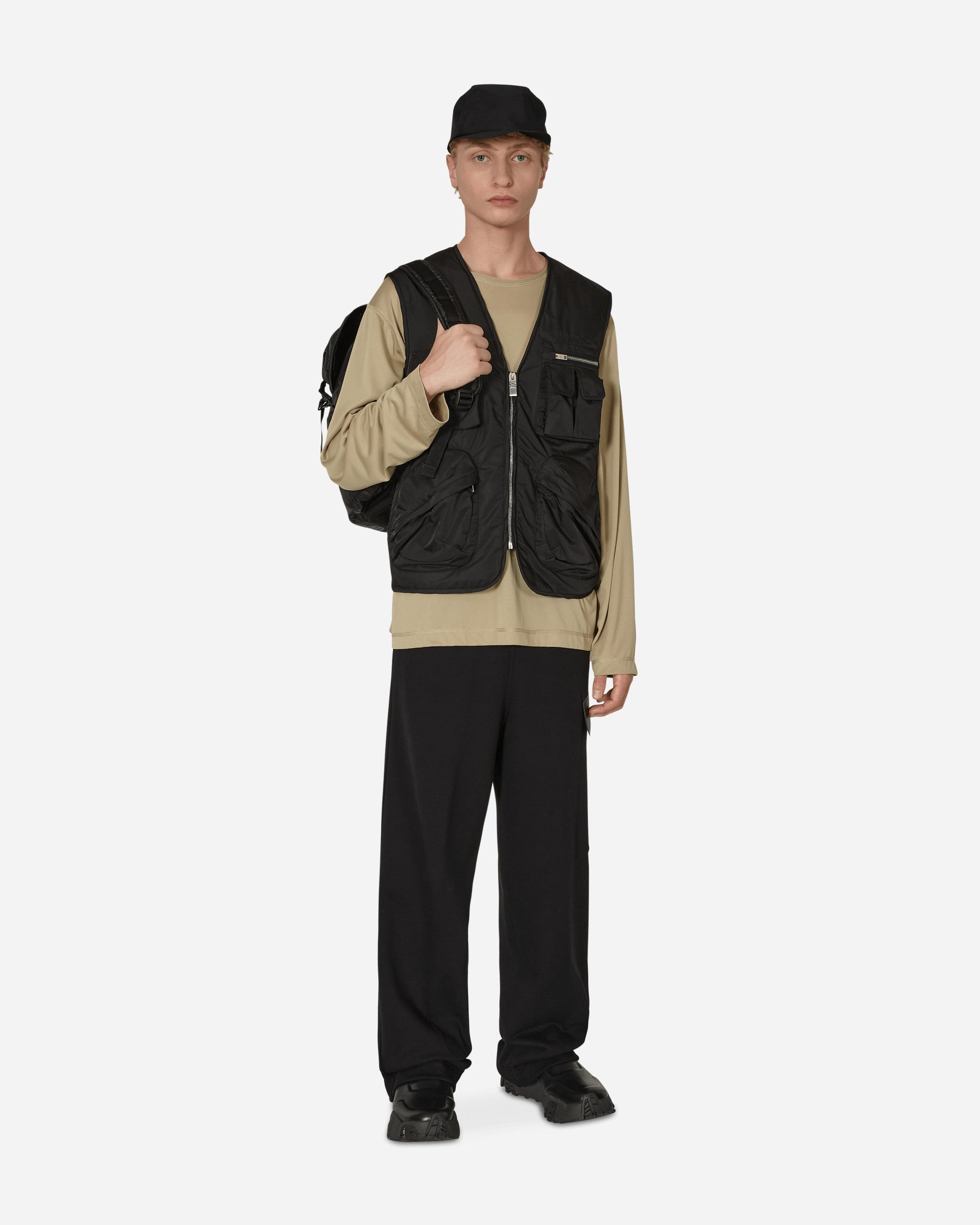 Multipockets Nylon Vest Black - 4