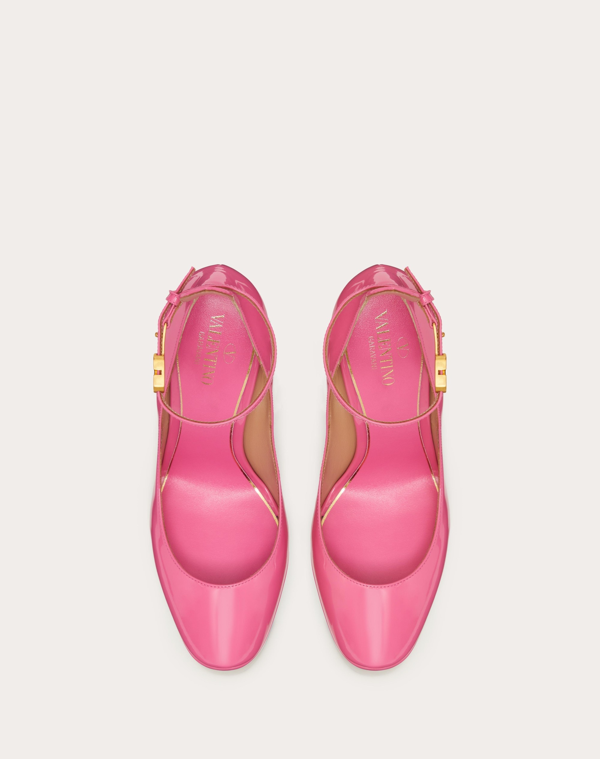 VALENTINO GARAVANI TAN-GO PLATFORM PUMP IN PATENT LEATHER 155 MM - 4