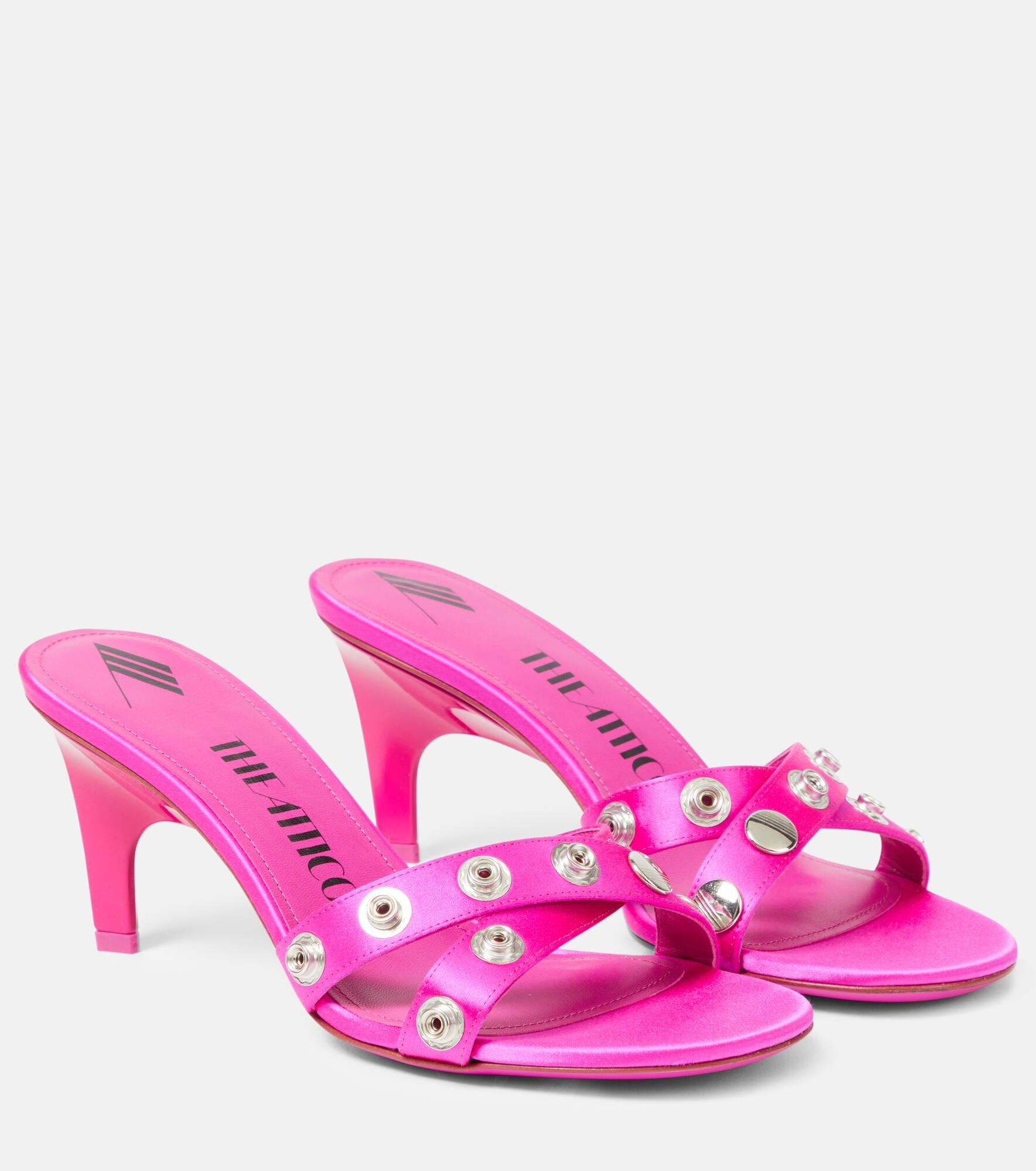 Cosmo 60 studded satin sandals - 1