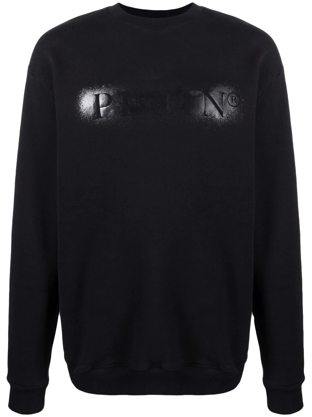 sprayed-effect logo sweatshirt - 1