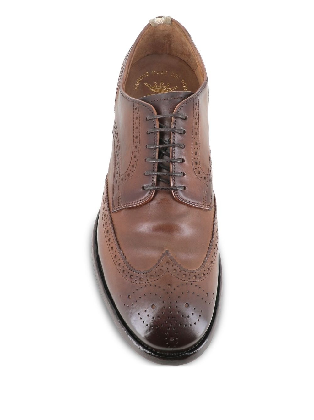 leather wingtip brogues - 4