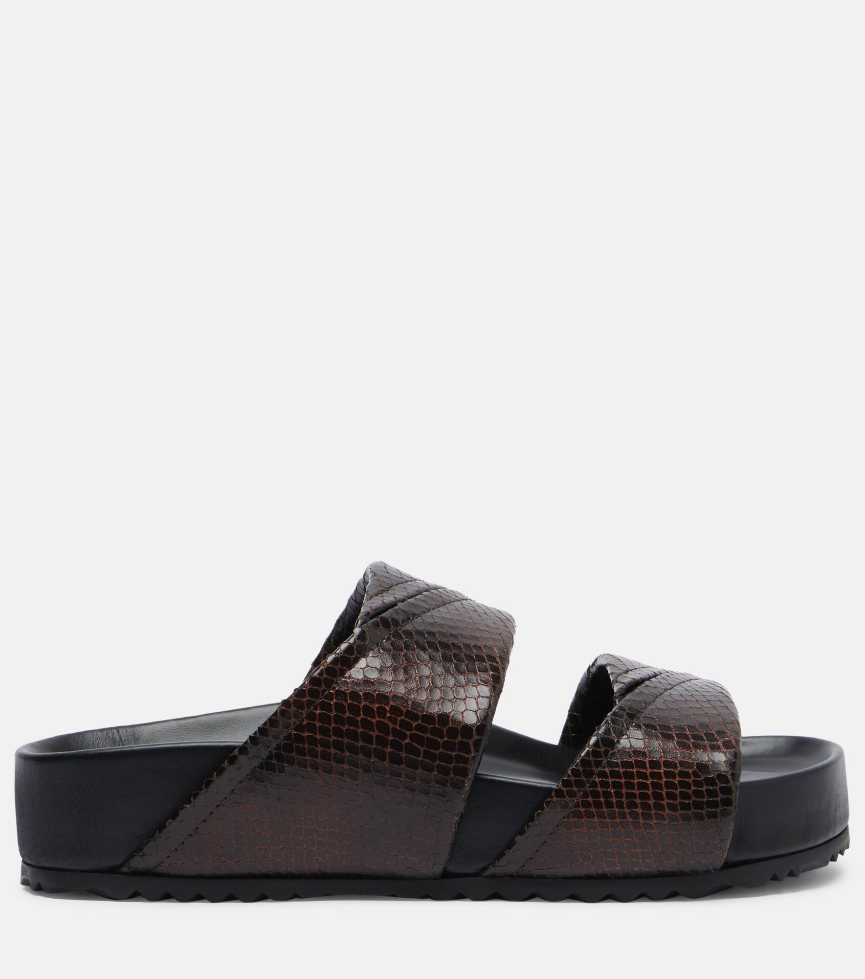 Leather platform sandals - 4