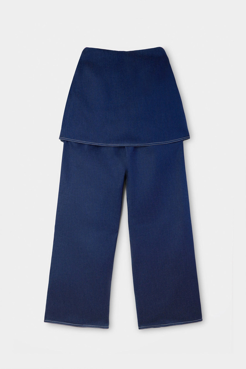 SKIRT-PANEL PANTS / blue 3