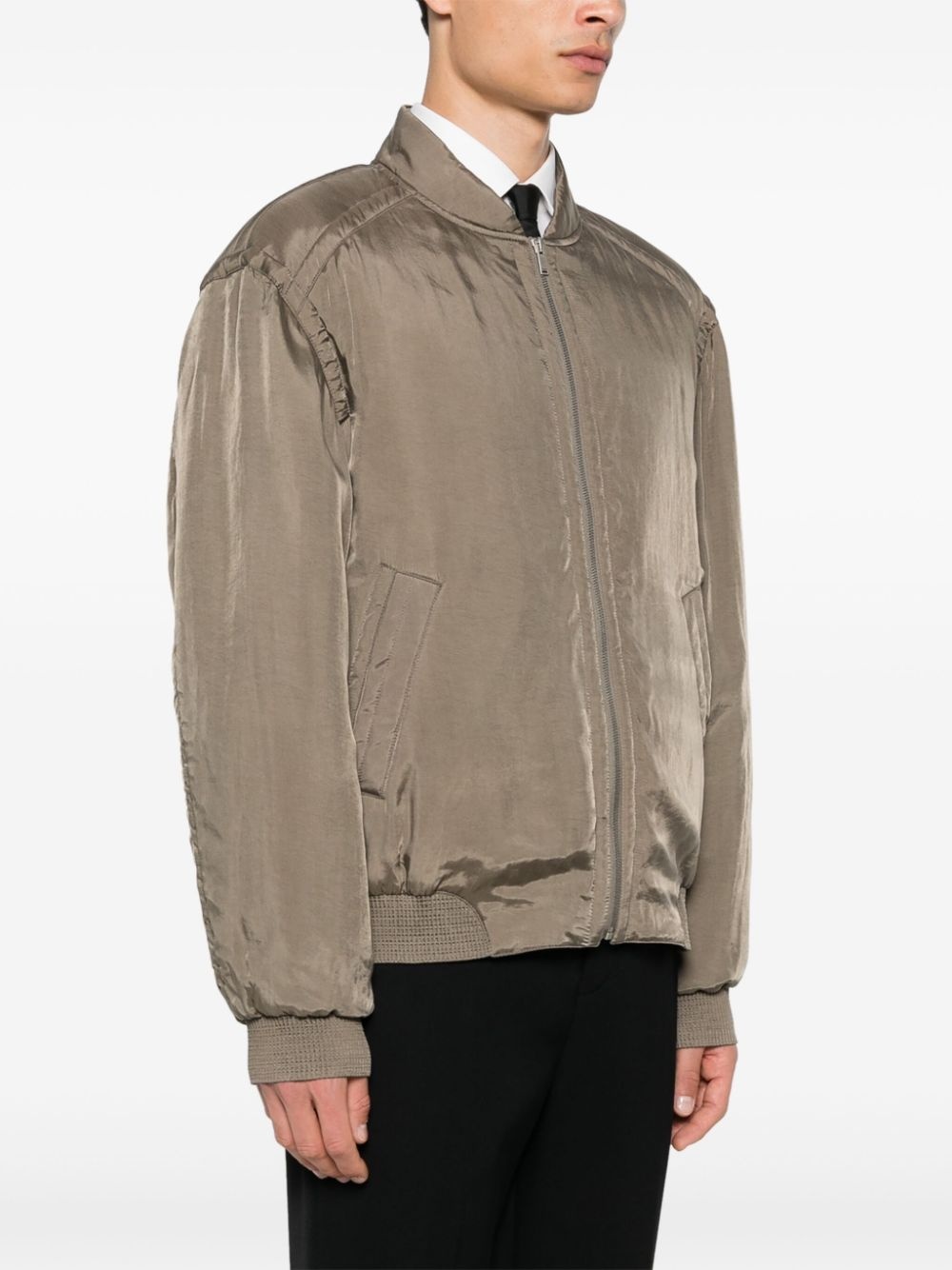 zipped bomber jacket - 3