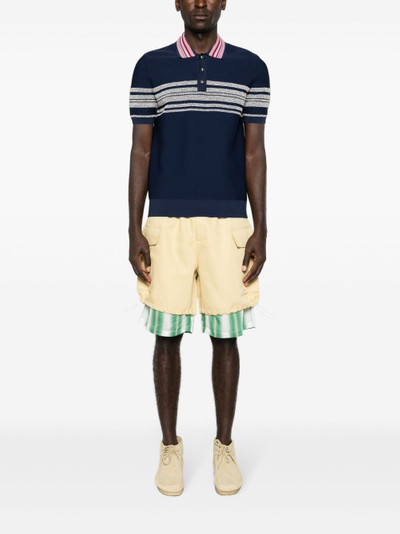 WALES BONNER layered twill cargo shorts outlook