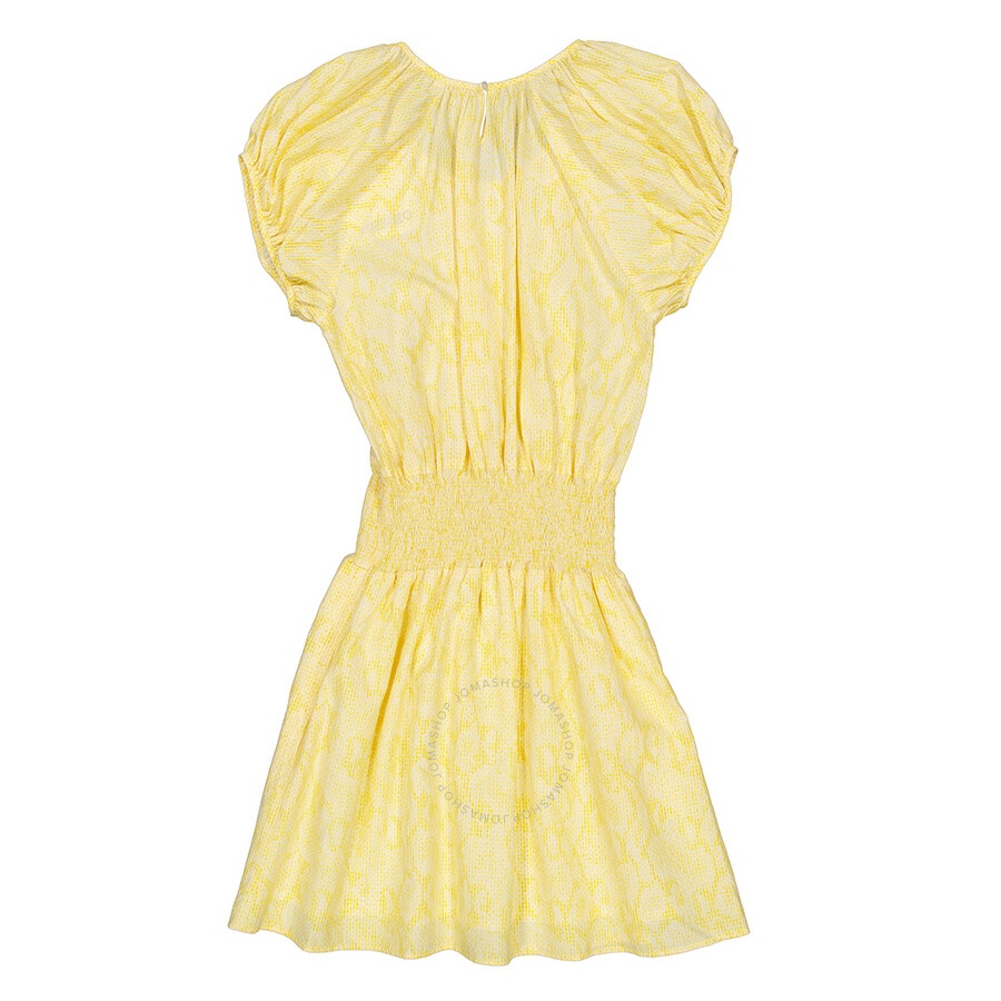 Kenzo Lemon Gingham Snakeskin A-line Mini Dress - 2