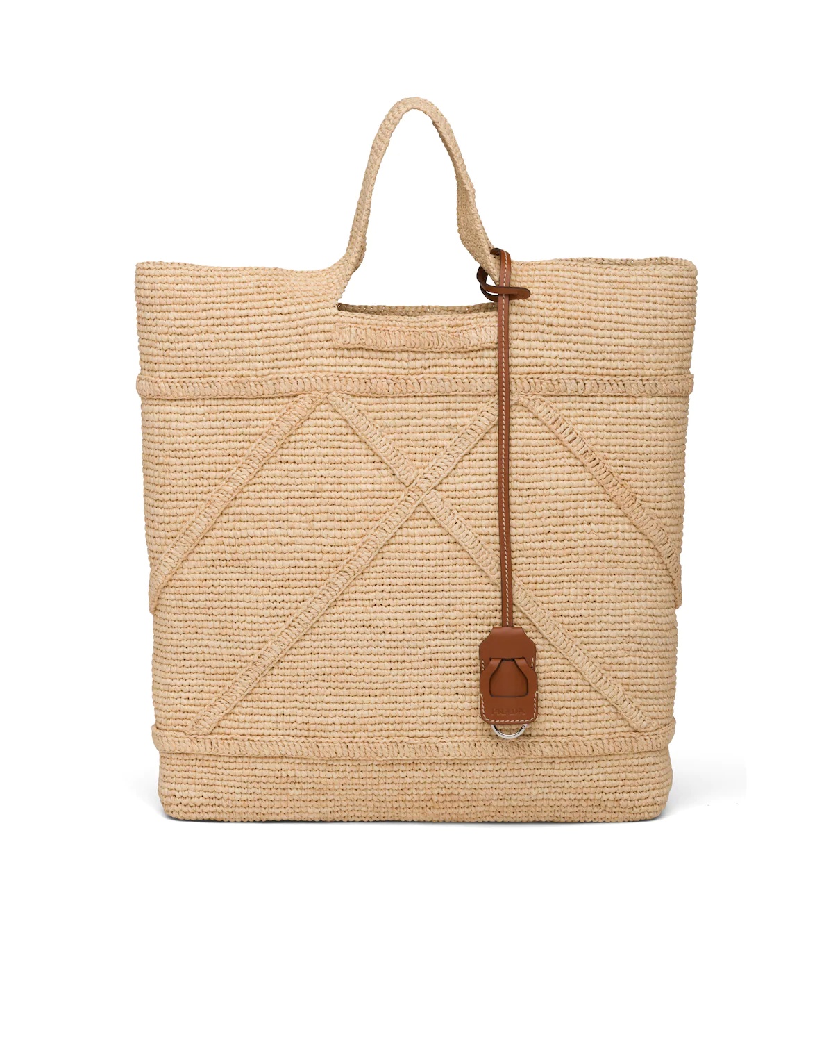 Raffia and Leather Tote - 4