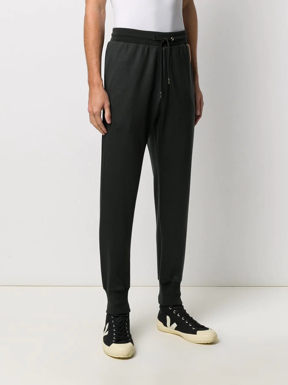 embroidered stripe trim trackpants - 3