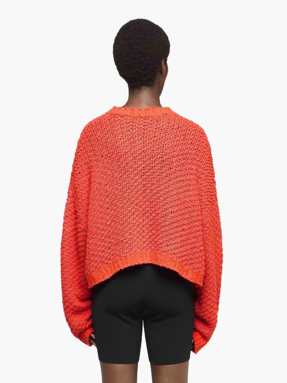 CROPPED OPEN STITCH SWEATER - 3