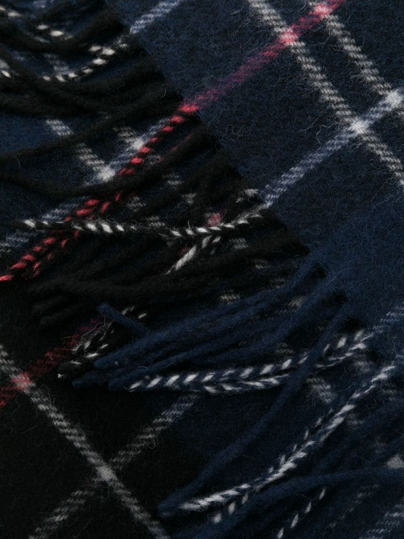 tartan check print scarf - 2