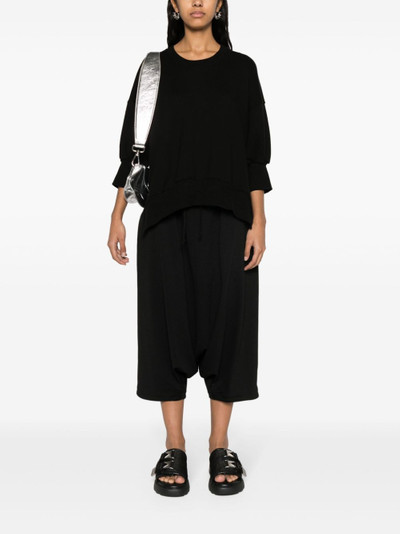 Yohji Yamamoto drop-crotch cropped trousers outlook